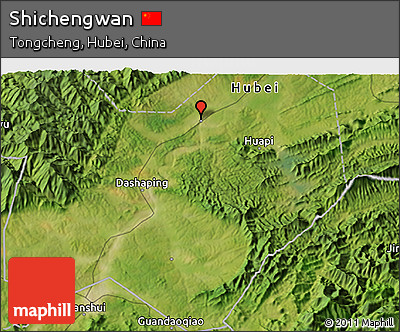Satellite 3D Map of Shichengwan