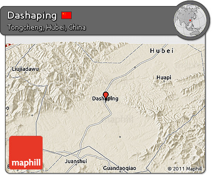 Shaded Relief 3D Map of Dashaping