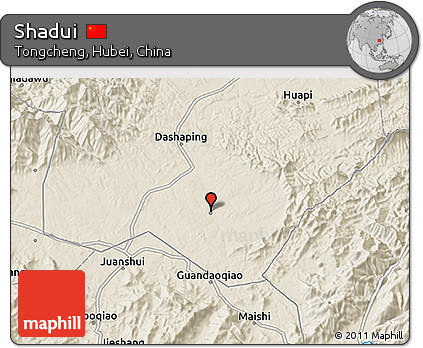 Shaded Relief 3D Map of Shadui