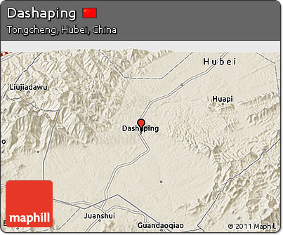 Shaded Relief 3D Map of Dashaping