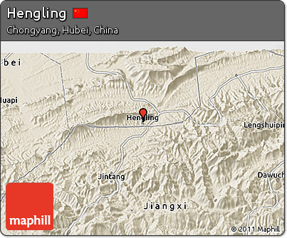 Shaded Relief 3D Map of Hengling