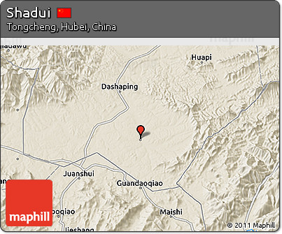 Shaded Relief 3D Map of Shadui