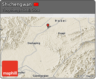 Shaded Relief 3D Map of Shichengwan