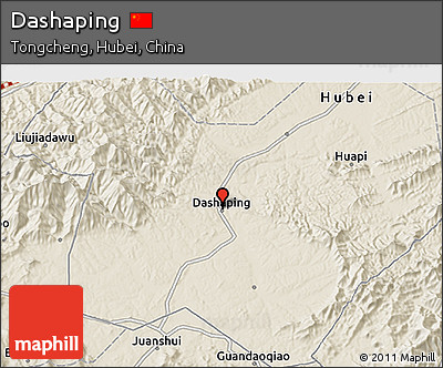 Shaded Relief 3D Map of Dashaping