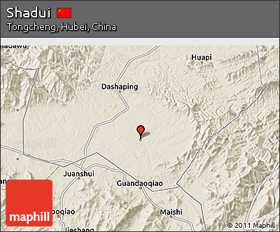 Shaded Relief 3D Map of Shadui
