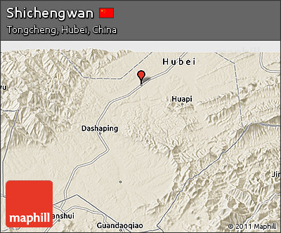 Shaded Relief 3D Map of Shichengwan