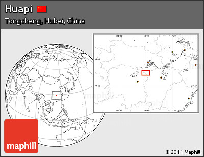 Blank Location Map of Huapi