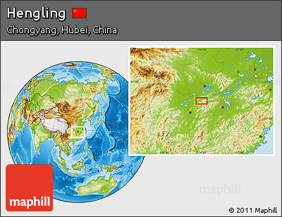 Physical Location Map of Hengling