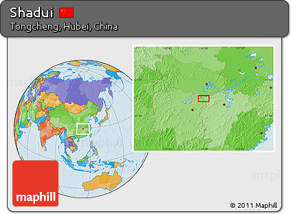 Political Location Map of Shadui