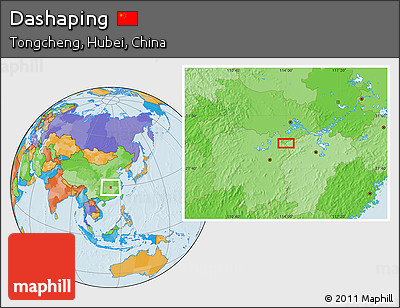 Political Location Map of Dashaping
