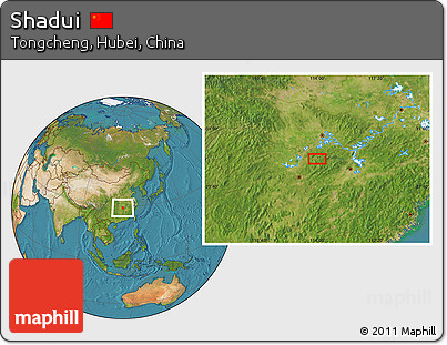 Satellite Location Map of Shadui
