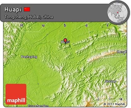 Physical Map of Huapi