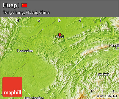 Physical Map of Huapi