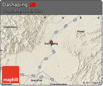 Shaded Relief Map of Dashaping