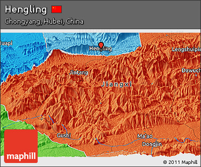 Political Panoramic Map of Hengling