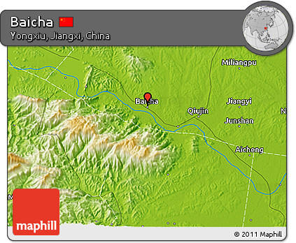 Physical 3D Map of Baicha