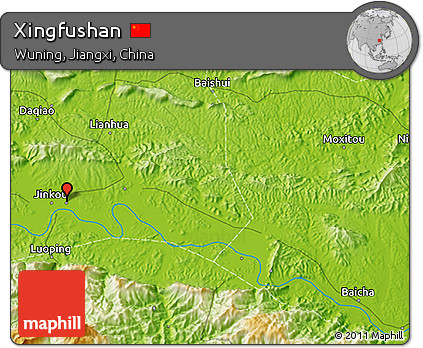 Physical 3D Map of Xingfushan