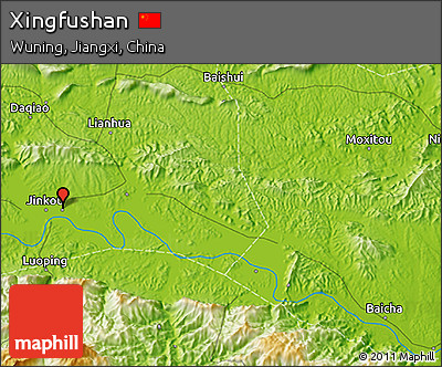 Physical 3D Map of Xingfushan