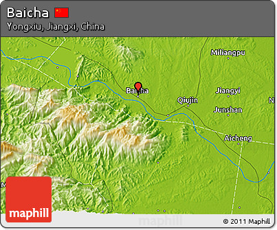 Physical 3D Map of Baicha