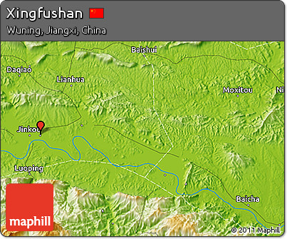 Physical 3D Map of Xingfushan