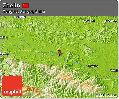 Physical 3D Map of Zhelin