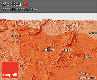 Political 3D Map of Moxitou