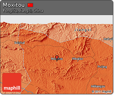 Political 3D Map of Moxitou