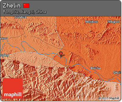 Political 3D Map of Zhelin