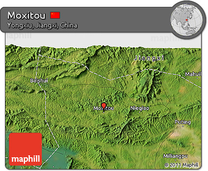 Satellite 3D Map of Moxitou