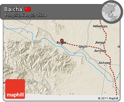 Shaded Relief 3D Map of Baicha