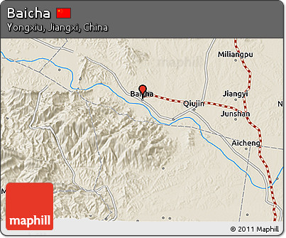 Shaded Relief 3D Map of Baicha