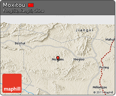 Shaded Relief 3D Map of Moxitou