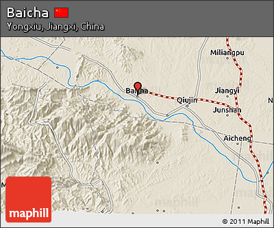 Shaded Relief 3D Map of Baicha