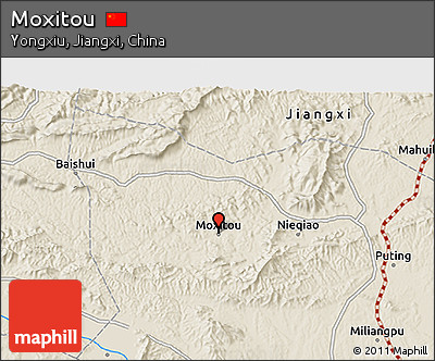 Shaded Relief 3D Map of Moxitou