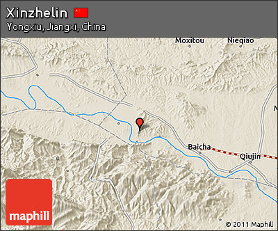 Shaded Relief 3D Map of Xinzhelin
