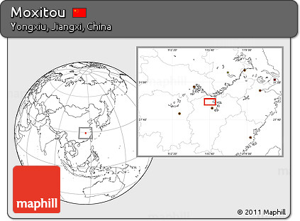 Blank Location Map of Moxitou