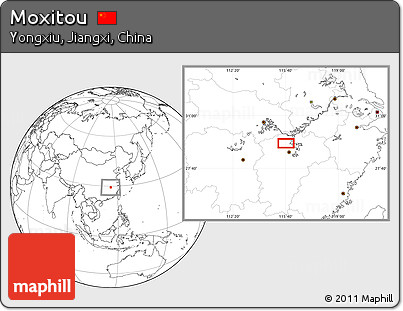 Blank Location Map of Moxitou