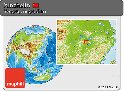 Physical Location Map of Xinzhelin