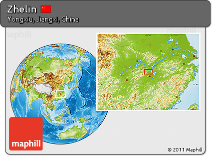Physical Location Map of Zhelin