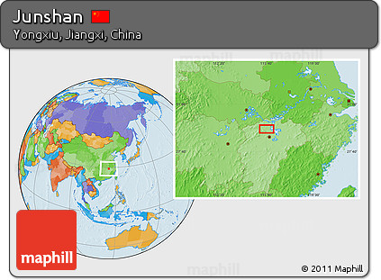 Political Location Map of Junshan
