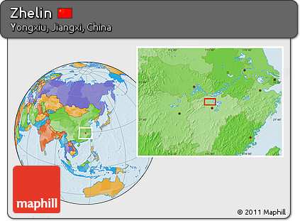 Political Location Map of Zhelin