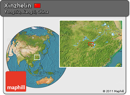 Satellite Location Map of Xinzhelin