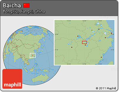Savanna Style Location Map of Baicha
