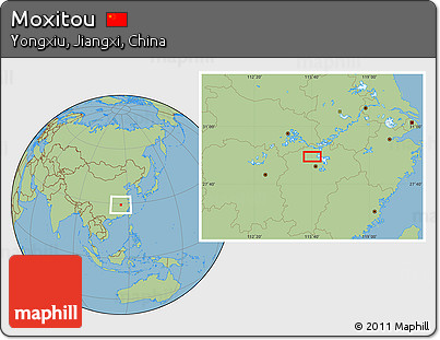 Savanna Style Location Map of Moxitou
