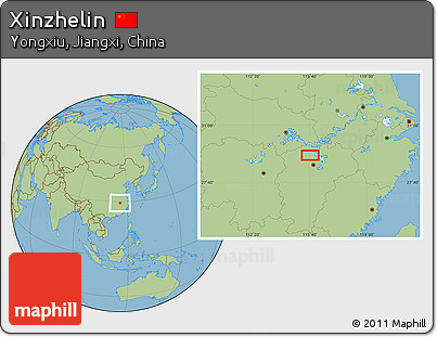 Savanna Style Location Map of Xinzhelin