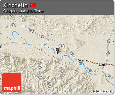 Shaded Relief Map of Xinzhelin