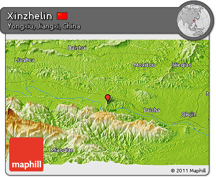 Physical Panoramic Map of Xinzhelin