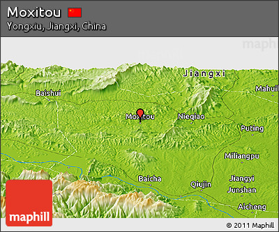 Physical Panoramic Map of Moxitou