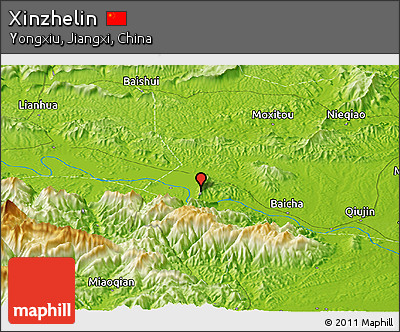 Physical Panoramic Map of Xinzhelin