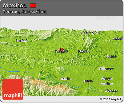 Physical Panoramic Map of Moxitou